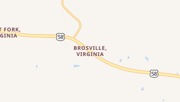 Brosville, Virginia map