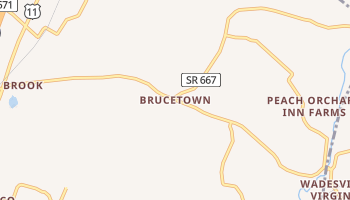 Brucetown, Virginia map