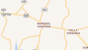 Burgess, Virginia map