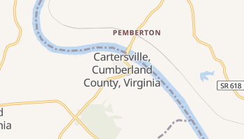 Cartersville, Virginia map