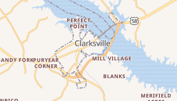 Clarksville, Virginia map