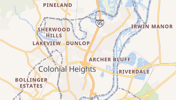Colonial Heights, Virginia map