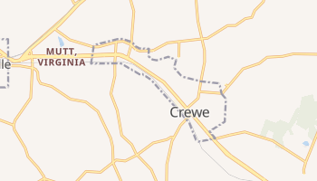 Crewe, Virginia map