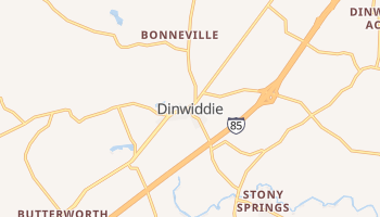 Dinwiddie, Virginia map