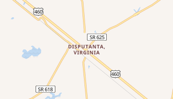 Disputanta, Virginia map