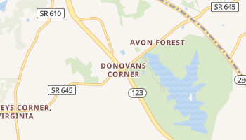 Donovans Corner, Virginia map