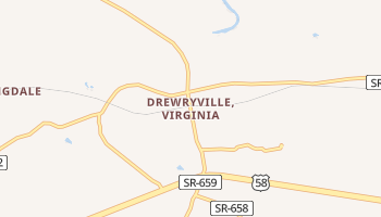 Drewryville, Virginia map