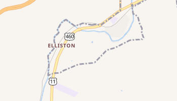 Elliston, Virginia map