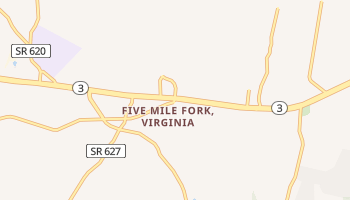 Five Mile Fork, Virginia map