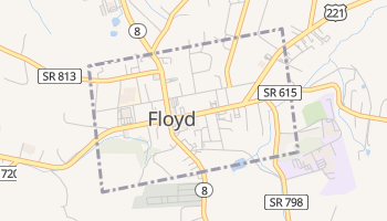Floyd, Virginia map