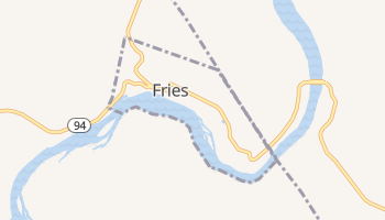 Fries, Virginia map