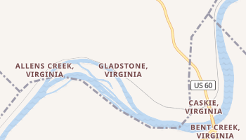 Gladstone, Virginia map