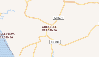 Gressitt, Virginia map