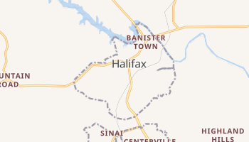 Halifax, Virginia map