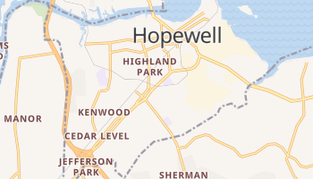 Hopewell, Virginia map