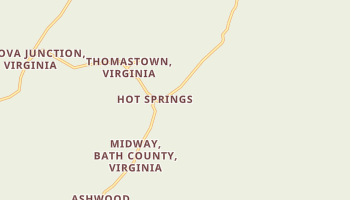 Hot Springs, Virginia map