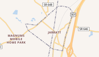 Jarratt, Virginia map