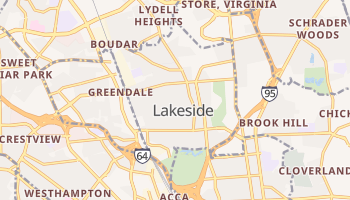 Lakeside, Virginia map