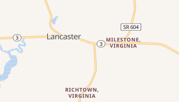 Lancaster, Virginia map