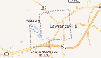 Lawrenceville, Virginia map