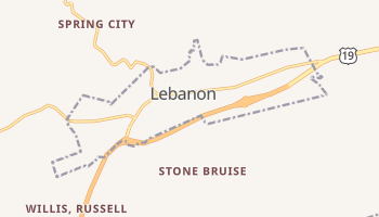 Lebanon, Virginia map