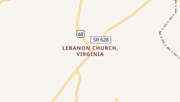 Lebanon Church, Virginia map