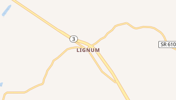 Lignum, Virginia map