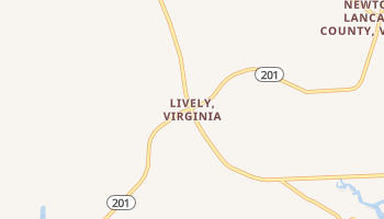 Lively, Virginia map