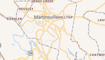 Martinsville, Virginia map