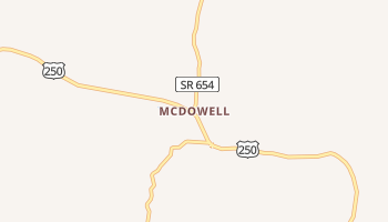 McDowell, Virginia map