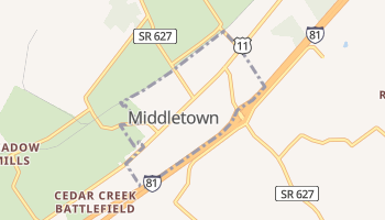 Middletown, Virginia map