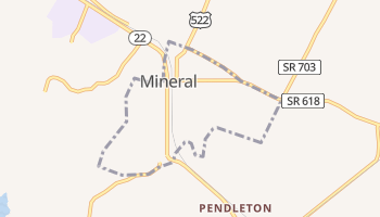 Mineral, Virginia map