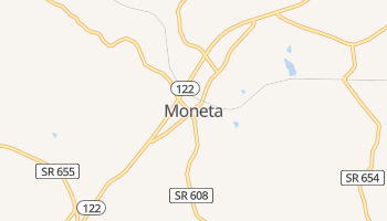 Moneta, Virginia map