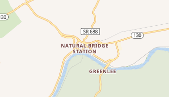 Natural Bridge Station, Virginia map