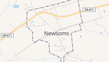 Newsoms, Virginia map