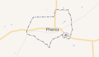 Phenix, Virginia map