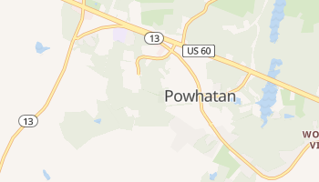Powhatan, Virginia map