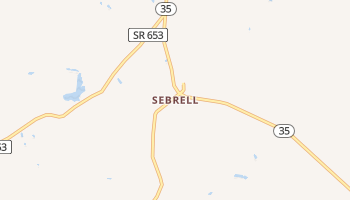 Sebrell, Virginia map