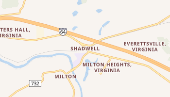Shadwell, Virginia map