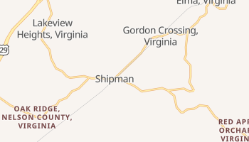 Shipman, Virginia map