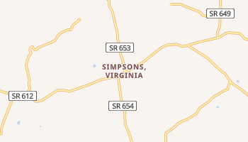 Simpsons, Virginia map