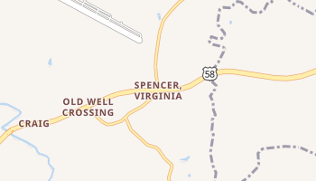 Spencer, Virginia map