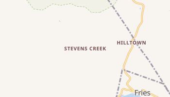 Stevens Creek, Virginia map