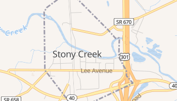 Stony Creek, Virginia map