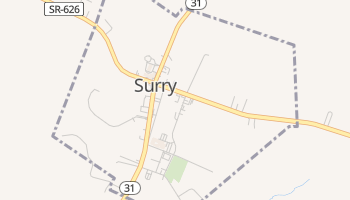 Surry, Virginia map