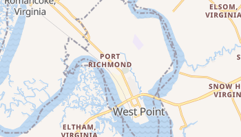 West Point, Virginia map