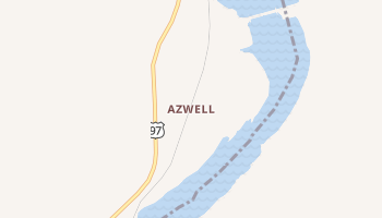 Azwell, Washington map