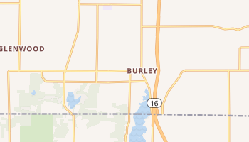 Burley, Washington map