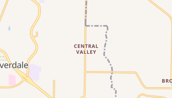 Central Valley, Washington map