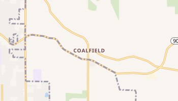 Coalfield, Washington map